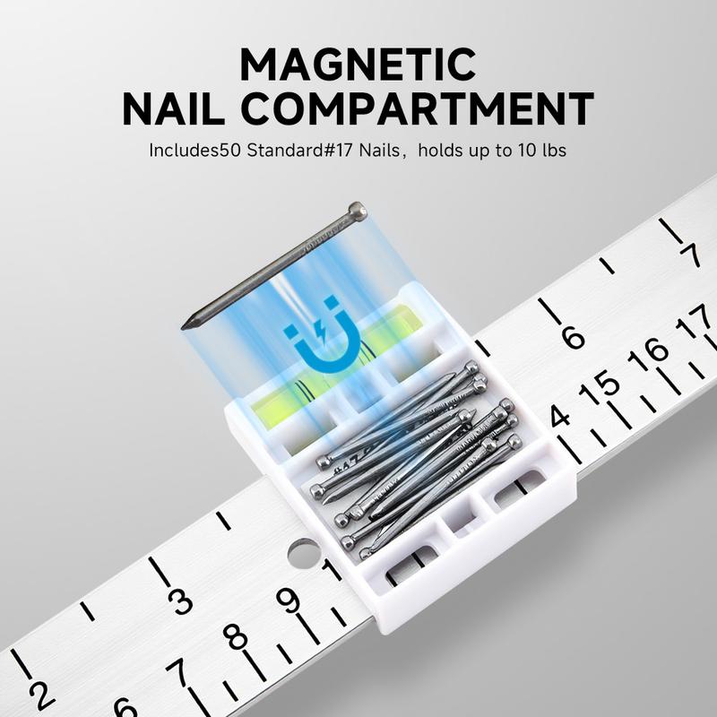 Magnetic nail compartment with 50 nails