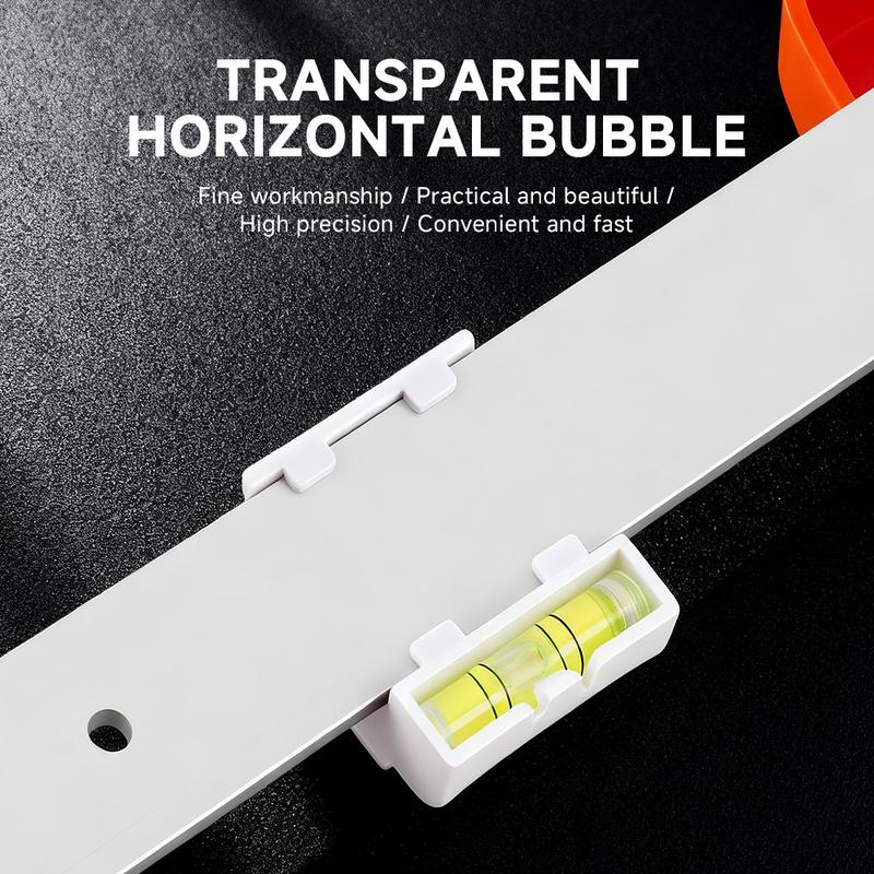 Transparent horizontal bubble level for high precision leveling